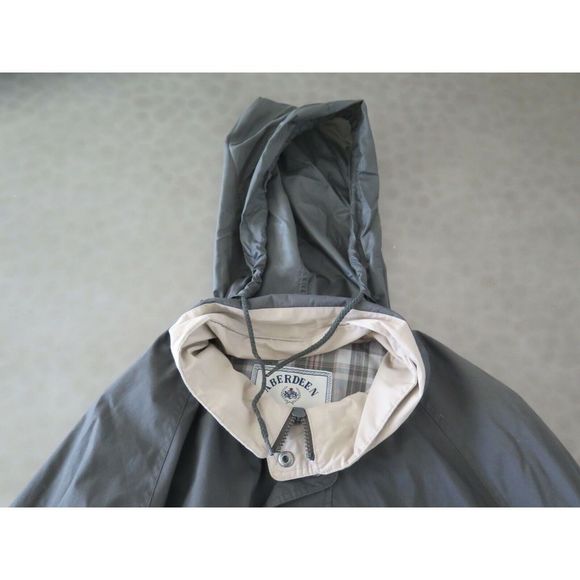 Aberdeen Collection Mens Sz L Olive Green Bomber Jacket w/Hood Cotton Blend EUC - Picture 8 of 9